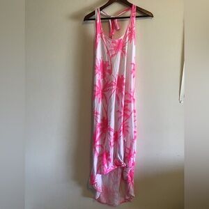Halter Style Pink/White Bathing Suit Coverup.